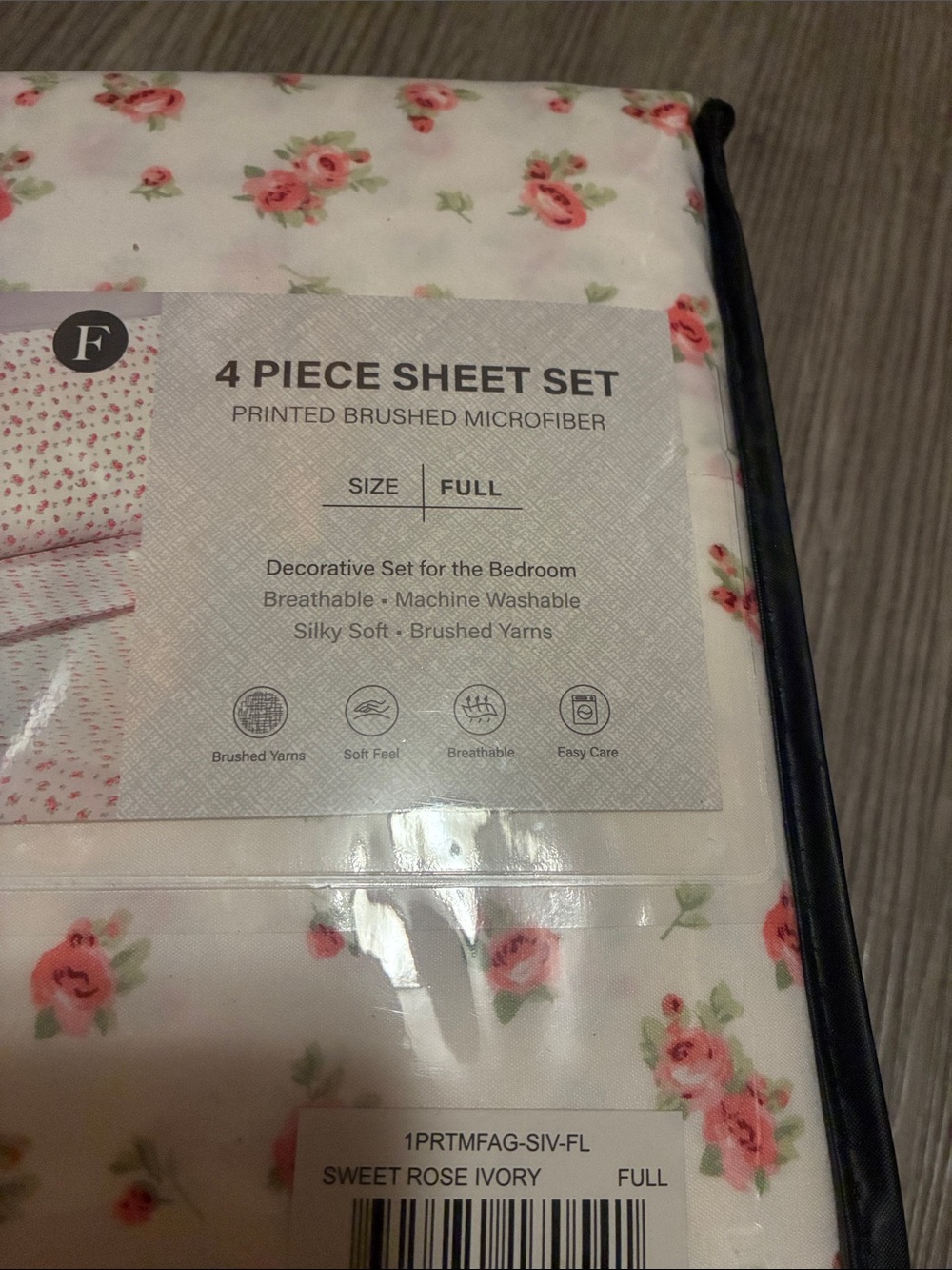 Modern Threads Pink Rose Full Sheet Set - Floral Bedding - Picture 5 of 6